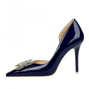 QITUMAUL Стройные каблуки на шпильке 10 см женские синие, цвет Blue[Heel Height 10cm]