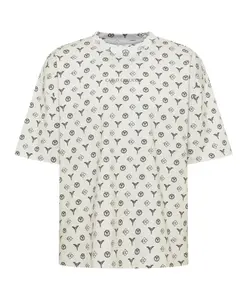 Футболка с логотипом большого размера - порванные страницы Carlo Colucci, белый