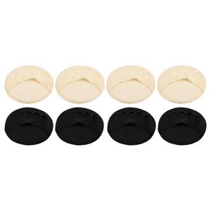 4 пары подушечек для передней части стопы. Подушечки для передней части стопы на пять пальцев. 2 цвета: черный, бежевый. Unique Bargains, цвет Black And Beige