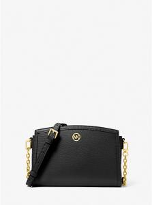 Большая сумка через плечо Chantal из шагреневой кожи Michael Kors, черный