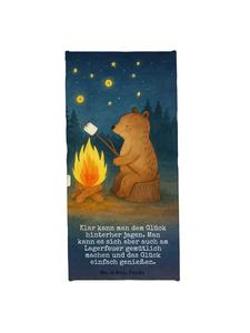 Mr. & Mrs. Panda Дорожное полотенце с рисунком «Медведь и божья коровка у костра»    белого цвета