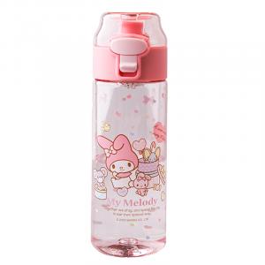 Женская стильная летняя дорожная кружка с инфузором для чая 550ml Sanrio, розовый