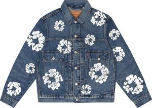 Куртка Denim Tears Type II All Over Wreath 'Dark Wash', синий