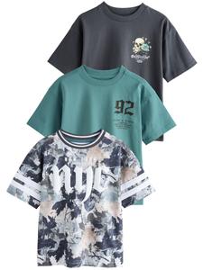 Рубашка Next, темно-серый/петролевый/белый