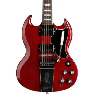 Электрогитара Gibson SG Standard '61 с маэстро-вибролой, винтажная, вишневого цвета