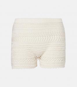 Вязаные крючком шорты Ralph Lauren Collection, кремовый
