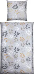 Постельное белье , светло-серое, 1x 155x220 см + 1x 80x80 см REDBEST