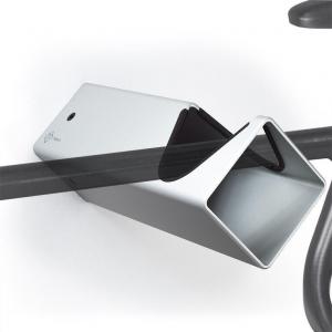 Настенное крепление для велосипеда — алюминий — серебристый — D-RACK PARAX, серебристо-черный