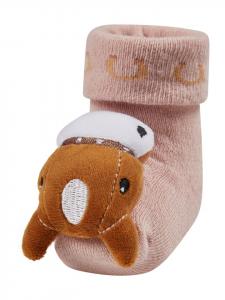 Sterntaler Детские носочки-погремушки в виде лошадки нежно-розового цвета