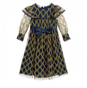 Платье детское Gucci, синий / золотой