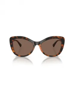 Модные солнцезащитные очки с кристальными деталями Vogue, коричневый