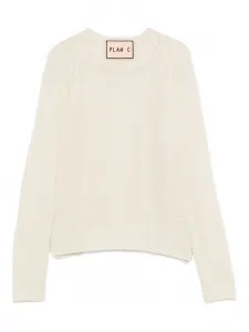 Свитер с круглым вырезом Plan C, белый