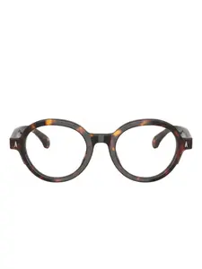 Очки в круглой оправе Moncler Eyewear, коричневый