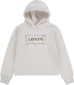 Толстовка с капюшоном Levi's для девочек с высокой талией, Oatmeal Heather