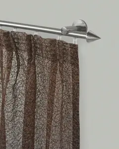 Карниз для штор GARESA "DIAMANT", 1 направляющая, желаемая длина, комплект внутренних направляющих, выдвижной, наконечник, нержавеющая сталь 410 см, Ø16мм, цвет edelstahlfarben