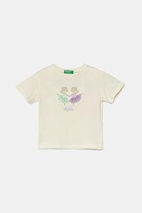 Футболка из хлопка для детей United Colors Of Benetton, бежевый