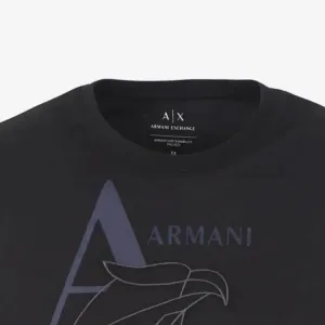 ARMANI EXCHANGE Футболка мужская Black Crew Neck Moderate Straight Fit