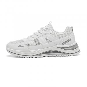 Износостойкие, легкие и дышащие низкие повседневные спортивные туфли для мужчин WARRIOR, White