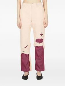 Raf Simons многослойные джинсы, розовый
