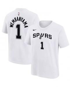 Футболка с именем и номером Big Boys Victor Wembanyama White San Antonio Spurs Association Nike