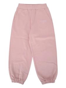 Брюки с вышитым логотипом Fendi Kids, розовый