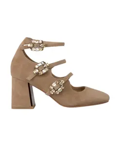 Туфли с пряжками на каблуках Alma En Pena, коричневый