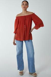 Топ с открытыми плечами и завязкой спереди Blue Vanilla, оранжевый