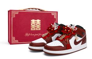 Air 1 легкие высокие винтажные баскетбольные кроссовки Women's Jordan, красный