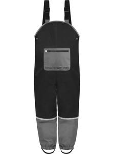 Normani Outdoor Sports Детские непромокаемые штаны на подтяжках, черные
