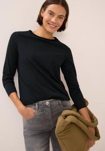 Топ Cecil MIT TONALEN STREIFEN, Schwarz/Black