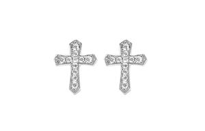 Серьги-гвоздики с перекрестными шпильками унисекс Alloy Cross IOTS, Cross Stud Earrings