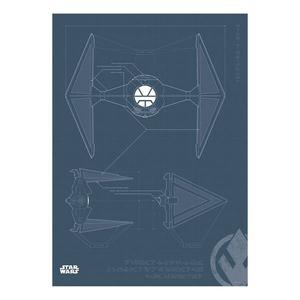 Фреска Komar Blueprint Sith TIE-Fighter, разноцветный