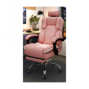 Игровое кресло Insdea HDA022-V, алюминий, с подставкой для ног, розовый