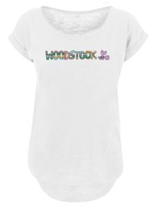 Длинная футболка с логотипом Woodstock Aztec белого цвета F4NT4STIC