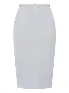 Юбка миди с поясом с логотипом Elisabetta Franchi, синий