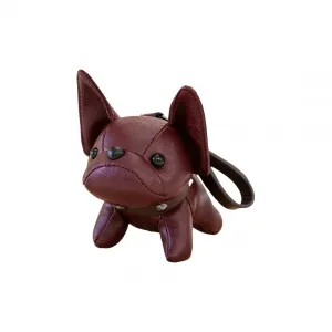 Элегантная плюшевая подвеска в виде французского бульдога из кожи, высота 15см 77 SEVEN DREAM, красный