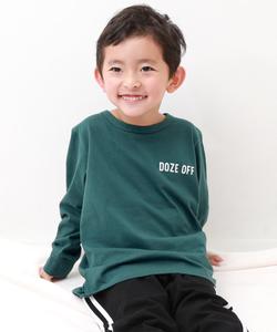 Детская пижама с длинными рукавами и ребристой кромкой, 100% хлопок, для дома, коллекция осень/зима 2024 Devirock, цвет 006-Logo 3-D Green