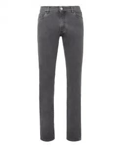 Джинсы прямого кроя с гербом Billionaire, серый