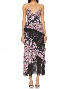 Платье макси Rosalyn в черном цвете For Love & Lemons