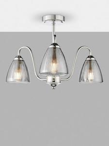 Потолочный светильник Glynis 3 Arm Semi Flush Där, Nickel