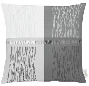 АПЕЛЬТ декоративная подушка "КОМО", чехол на подушку с наполнителем, 1 шт APELT 48х48 см, белый