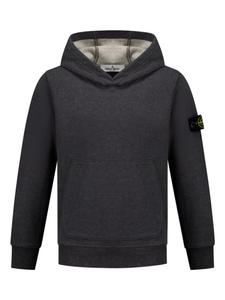 Stone Island Junior толстовка с капюшоном из хлопка с изображением компаса, серый