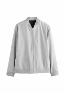 Стильная куртка-бомбер прямого кроя Next, Light Grey