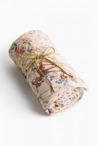 Плед H&M Of Patterned Velor, 100x150 см, светло-бежевый