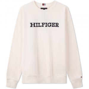 Свитшот из хлопковой смеси с логотипом Tommy Hilfiger, Ecru Ybh