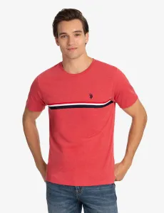 Футболка U.S. Polo Assn Signature Tricot Pieced Jersey, светло-красный