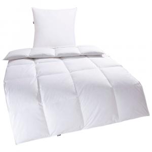 Комплект My home Irah пуховое одеяло + подушка, 80х80, очень теплое, белый