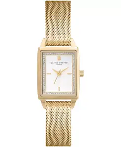 Женские часы Quartz с золотистым корпусом из нержавеющей стали и браслетом-цепочкой, 25.5 мм x 20.5 мм Olivia Burton