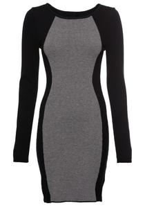 Вязаное платье MELROSE, mottled grey/Black