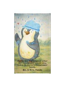 Mr. & Mrs. Panda Дизайн полотенца для душа с изображением пингвина и надписью белого цвета